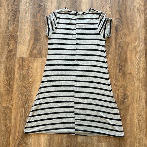 Olivia Rae Stripes Short Sleeve T-shirt Dress - Picture 6 of 6